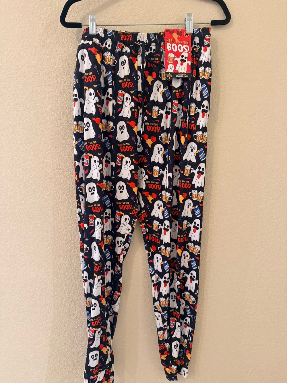 Halloween Ghost Print Lounge Here For The Boos Pants